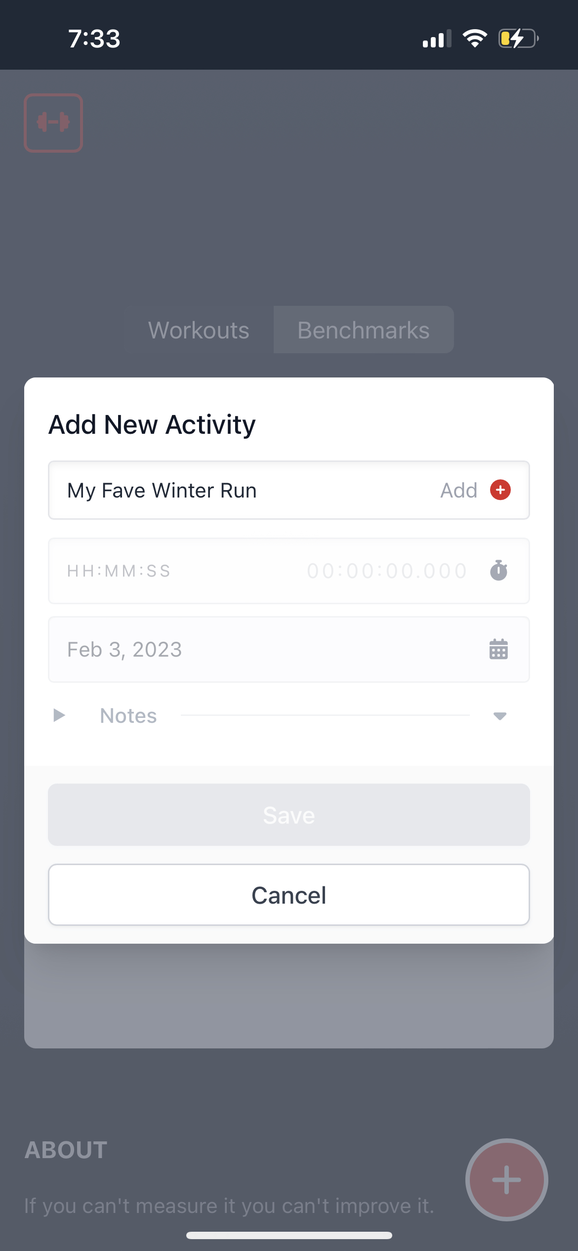 Add custom cardio workouts in Open Bar
